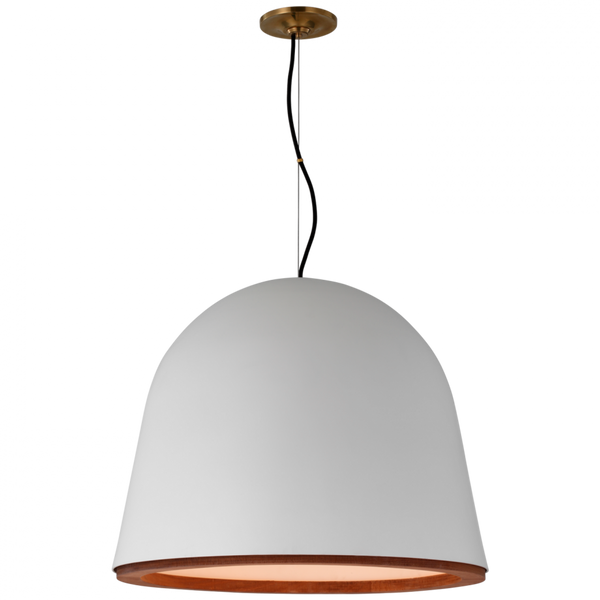 Large Pendant, 1-Light, Wood, 19.25"H (S 5126PW CU3CM)