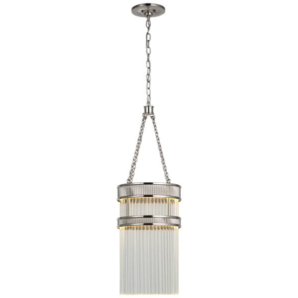 Tall Chandelier, 1-Light, LED, Polished Nickel, Crystal Rods Shade, 9.75"W (S 5170PN-CG CU4CU)