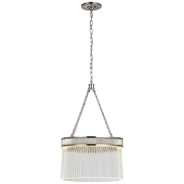 Medium Chandelier, 1-Light, LED, Polished Nickel, Crystal Rods Shade, 15.25"W (S 5171PN-CG CU4CV)