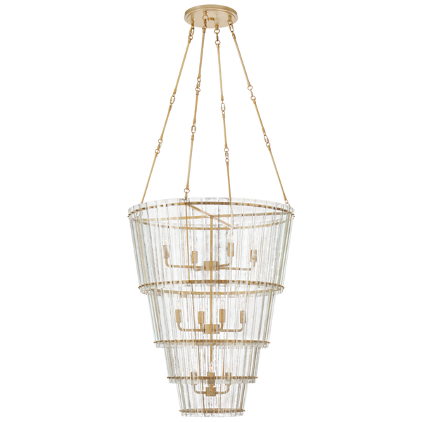 Chandelier, 12-Light, Hand-Rubbed Antique Brass, 30.75"W (S 5657HAB-AM CTZFJ)