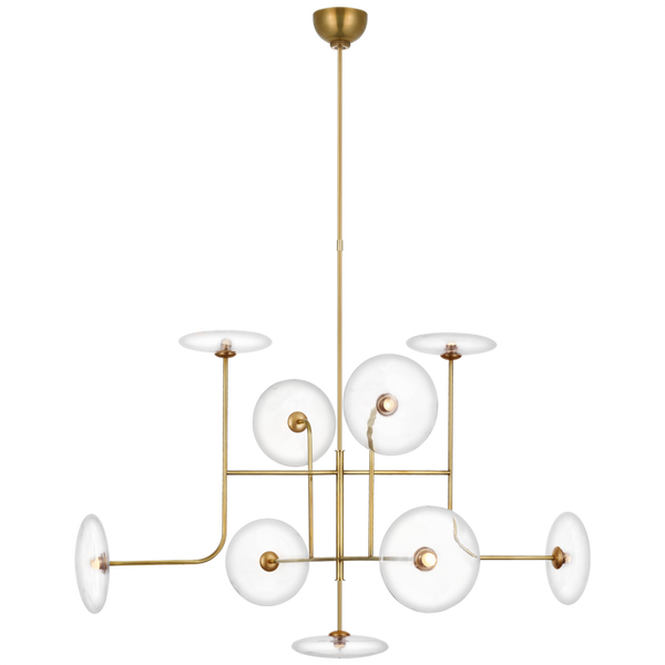 X-Large Arched Chandelier, 1-Light, LED, Hand-Rubbed Antique Brass, 42"W (S 5693HAB-CG D01TT)