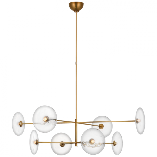 X-Large Radial Chandelier, 1-Light, LED, Hand-Rubbed Antique Brass, 42"W (S 5694HAB-CG D02QR)