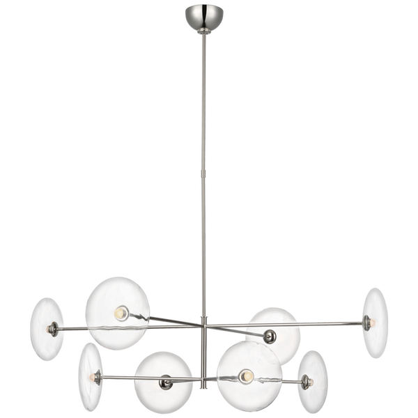 X-Large Radial Chandelier, 1-Light, LED, Polished Nickel, 42"W (S 5694PN-CG D01TX)