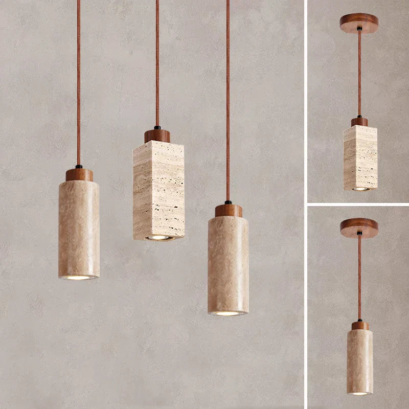 Natural Travertine Pendant Lights