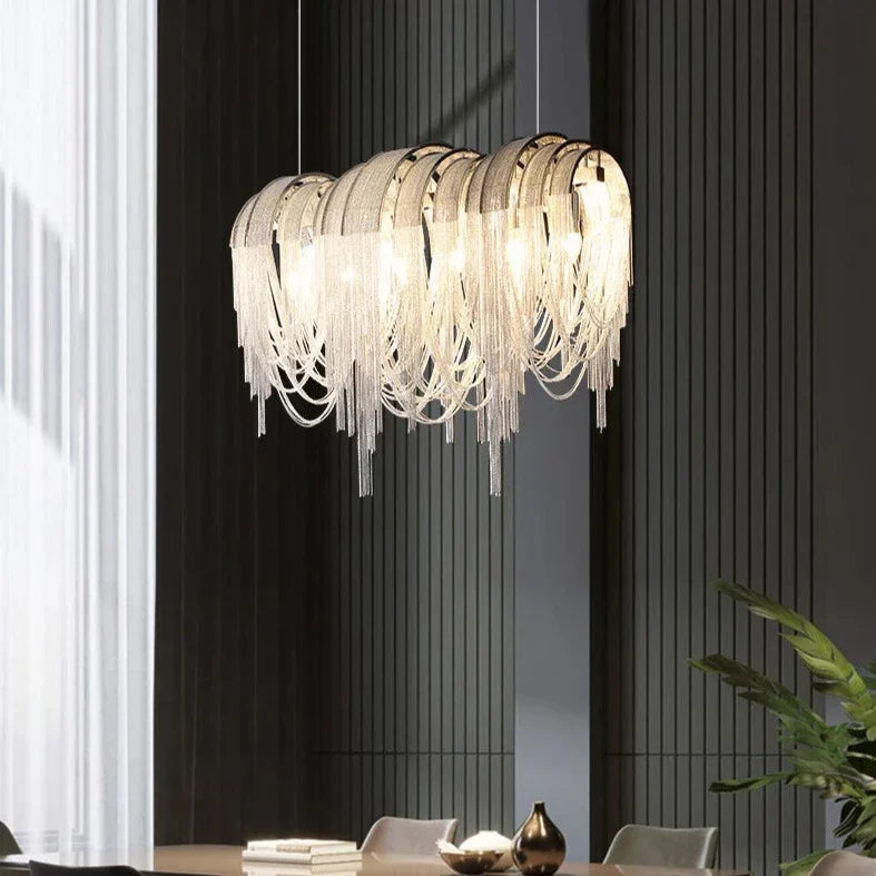 Cadena Chain Tassel Dining Room Chandelier