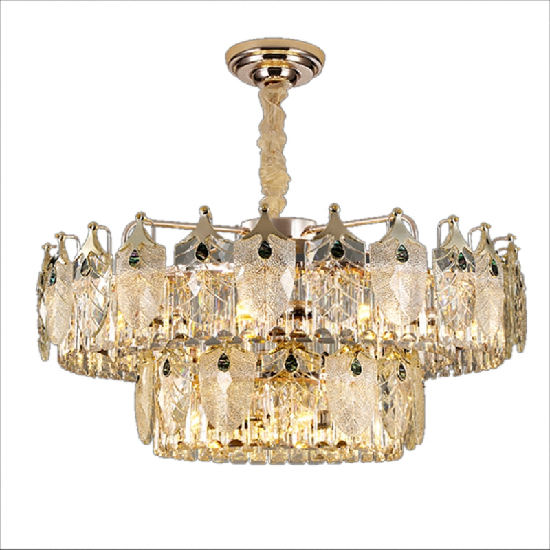 Veneto Two Tear Modern Crystal Chandelier