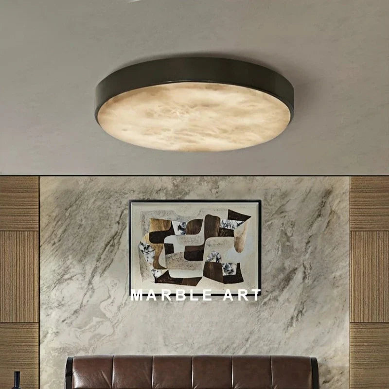 Moonshade Marble & Copper Ceiling Light