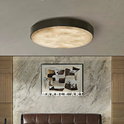 Moonshade Marble & Copper Ceiling Light