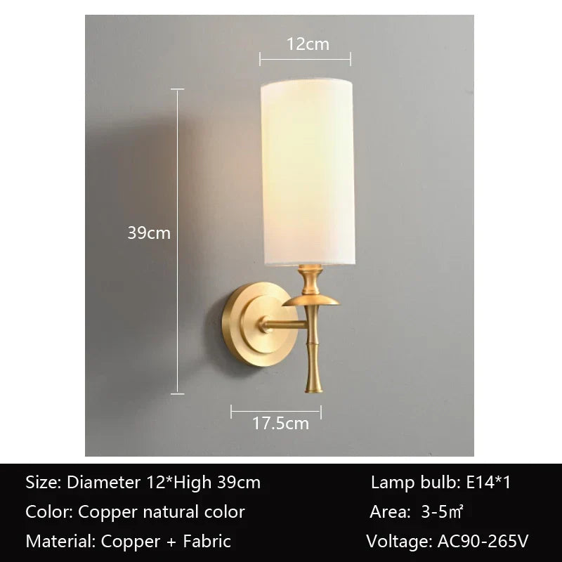 American Retro Copper Wall Light