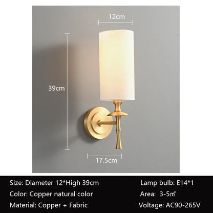 American Retro Copper Wall Light