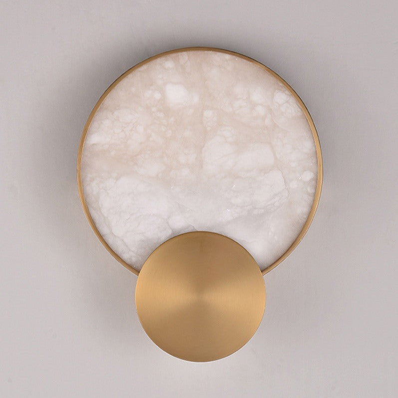 Moonshade Natural Marble & Copper Wall Sconce