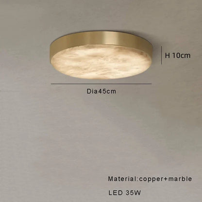 Moonshade Marble & Copper Ceiling Light