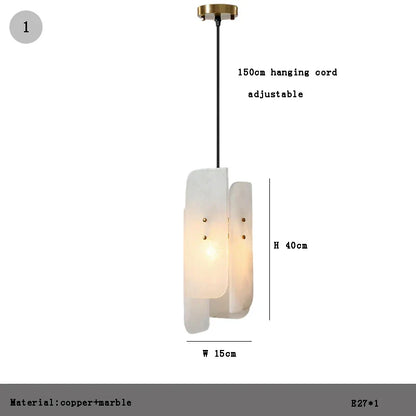 Moonshade Natural Marble Pendant Lights