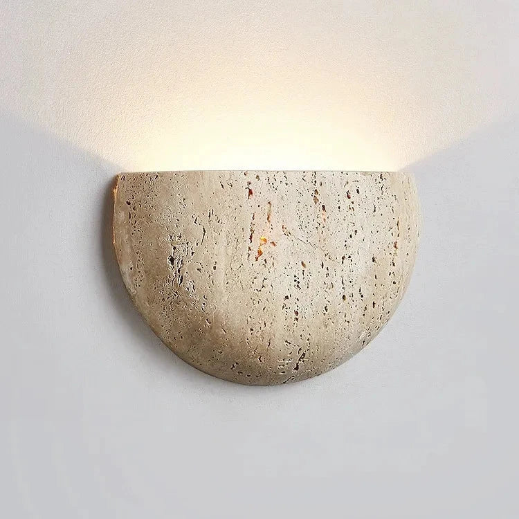 Contemporary LED Travertine Wall Lamp