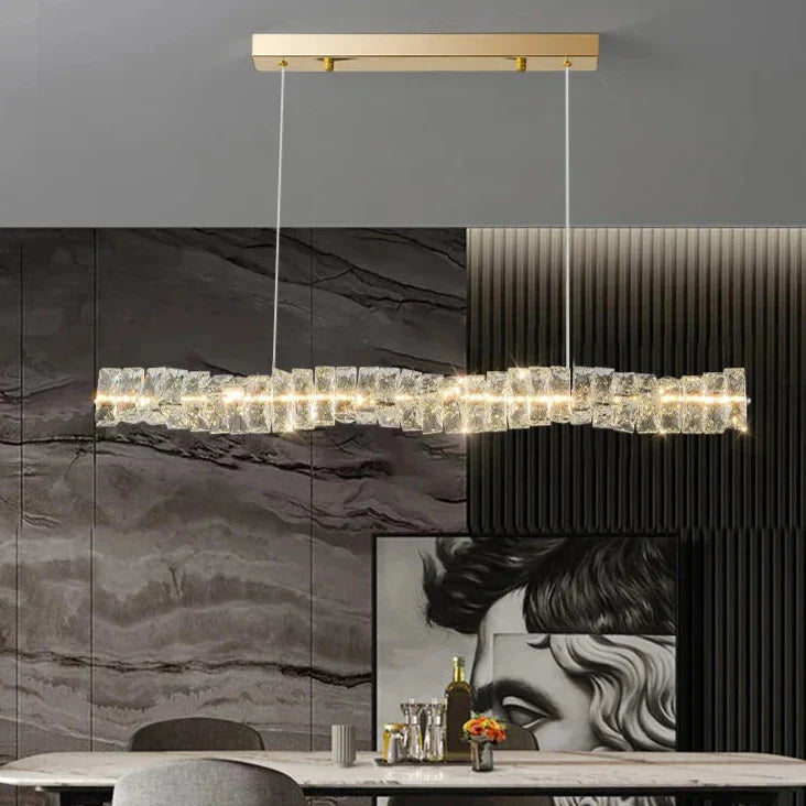 Bacci Modern Crystal Dining Room Light Fixture