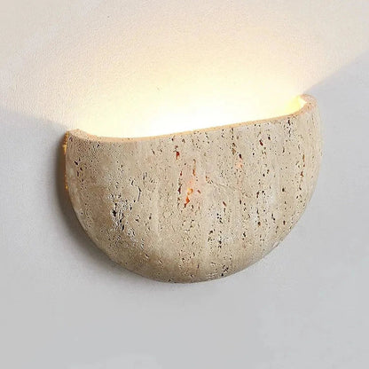 Contemporary LED Travertine Wall Lamp