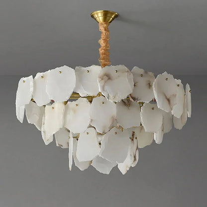 3-Tier Natural Marble Modern Chandelier