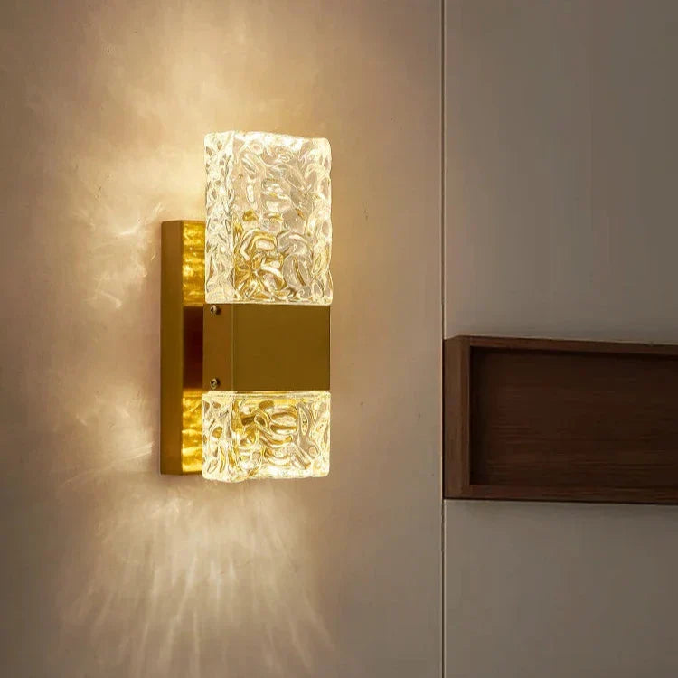 Water Ripple Crystal Wall Sconce