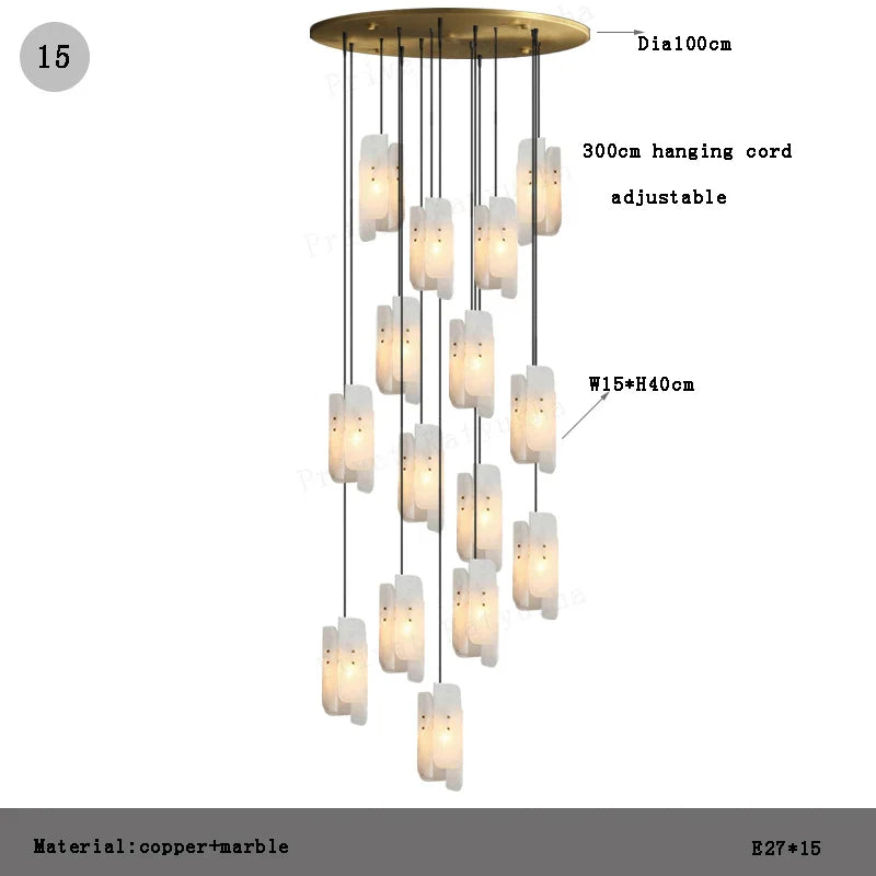 Moonshade Natural Marble Pendant Lights