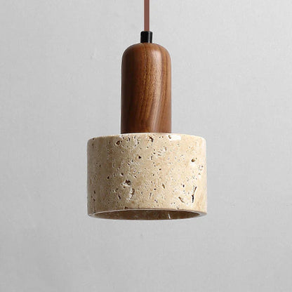 Natural Travertine Pendent Lamp