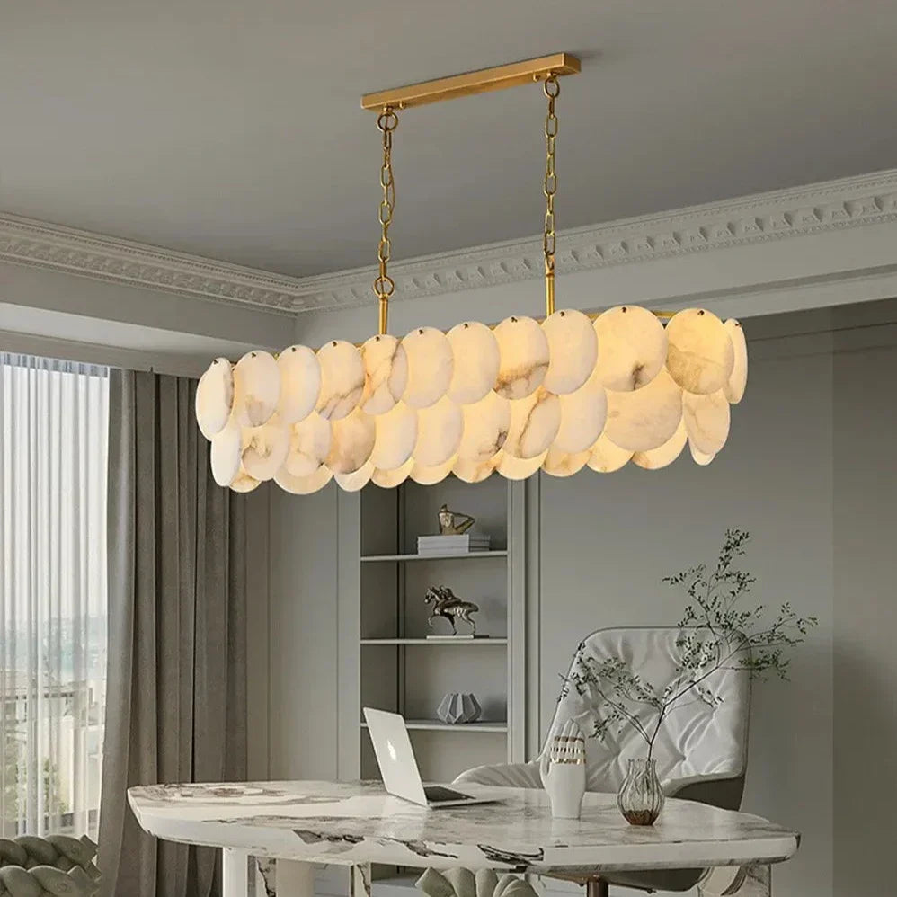 Moonshade Marble Dining Room Chandelier