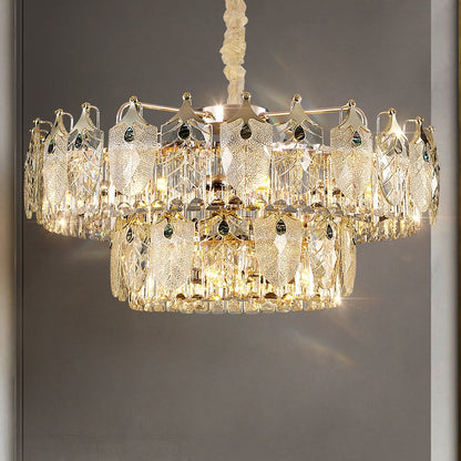 Veneto Two Tear Modern Crystal Chandelier