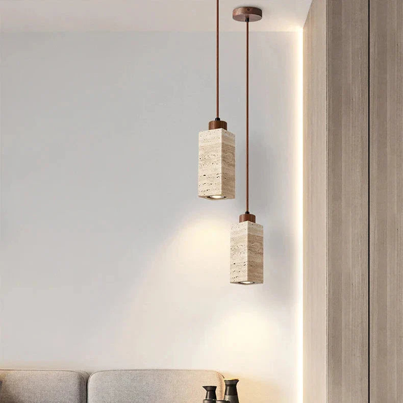 Natural Travertine Pendant Lights