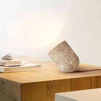 Modern Travertine Table Lamp