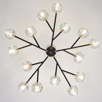 Rama Branch Chandelier, Black