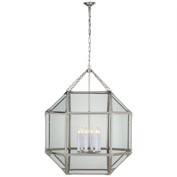 Pendant, 6-Light, Polished Nickel, 30.5"W (SK 5034PN-CG CU3CY)