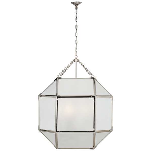 Pendant, 6-Light, Polished Nickel, Frosted Glass, 30.5"W (SK 5034PN-FG CU4A0)