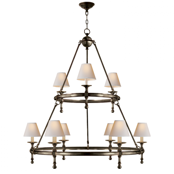 Ring Chandelier, 9-Light, Bronze, 45"W (SL 5813BZ-NP 28YRG)