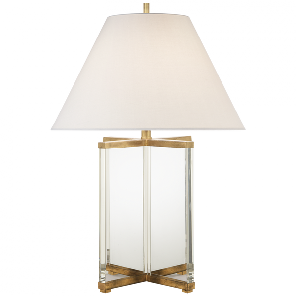 Table Lamp, 1-Light, Crystal with Gild, 28"H (SP 3005CG/GI-L CZZTV)