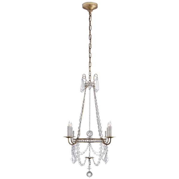 Chandelier, 4-Light, Gilded Iron, 24"W (SP 5030GI-CG 2V5QK)