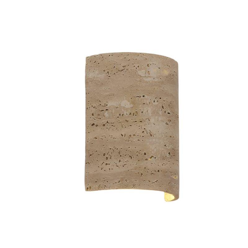 Natural Travertine Art Deco Wall Lamp