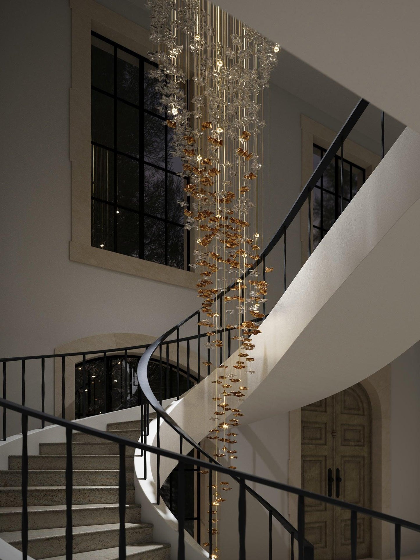 Sand Sea Stair Gasolier Chandelier