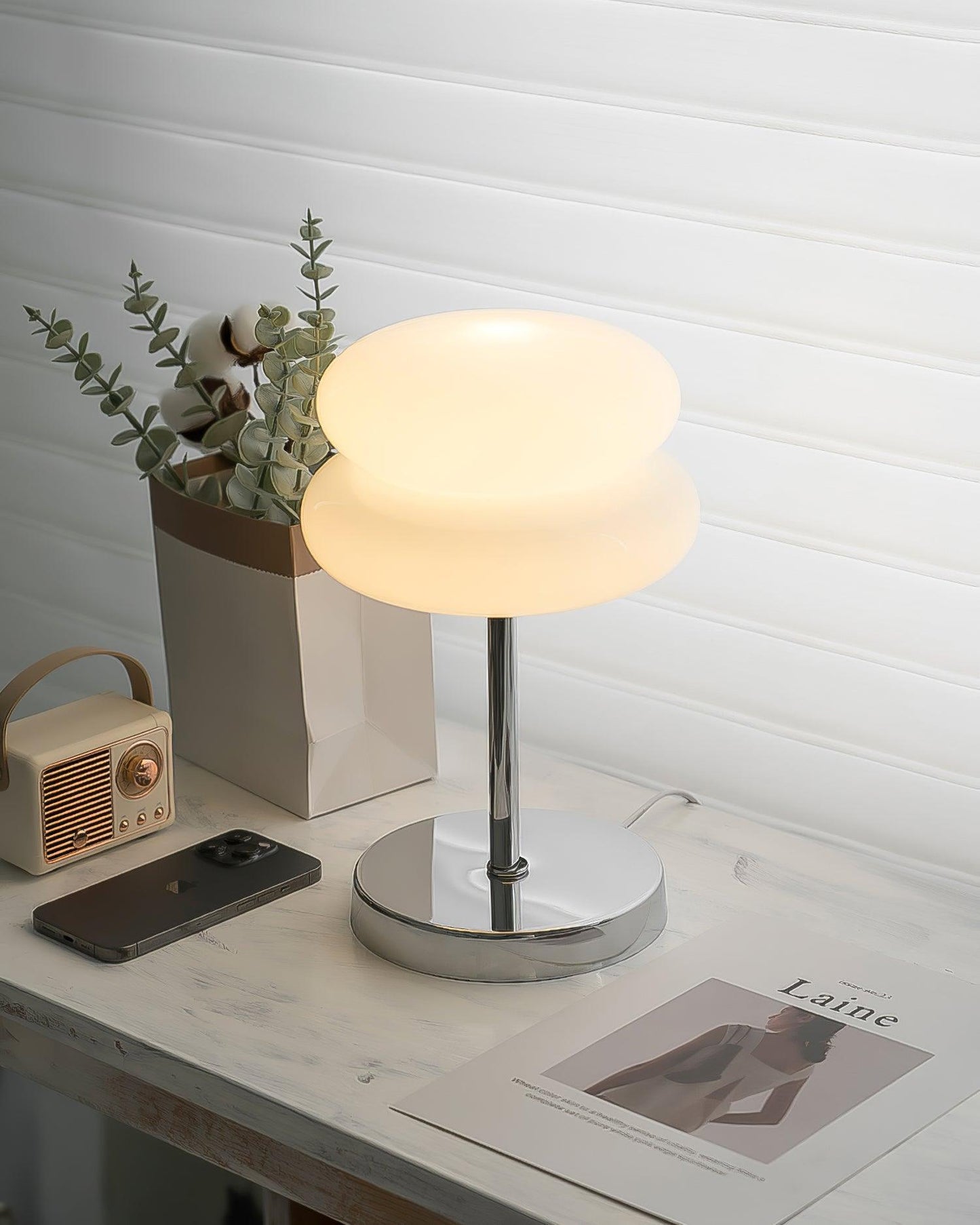 Saturn Glide Glass Accent lamp Table Lamp