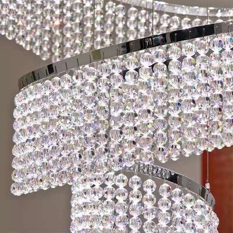 Alleri Luxury Duplex Staircase Hallway Crystal Chandelier