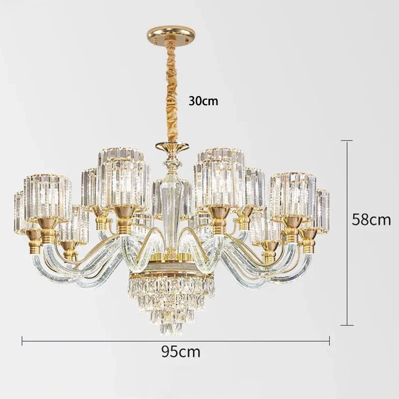 Gio Crystal Contemporary Chandelier