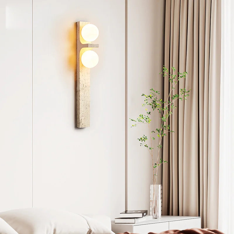 Natural Travertine Modern Wall Lights