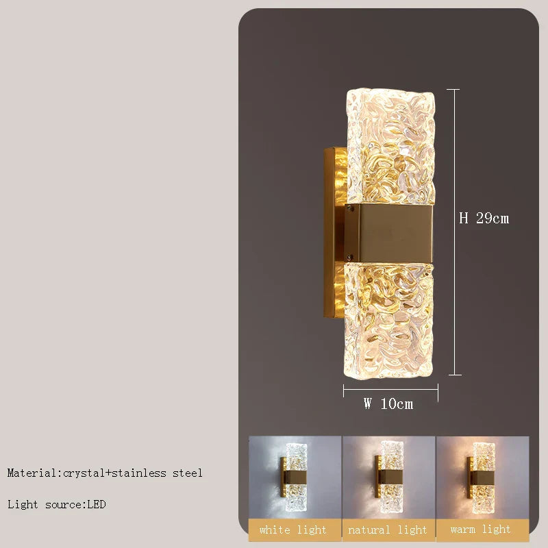 Water Ripple Crystal Wall Sconce