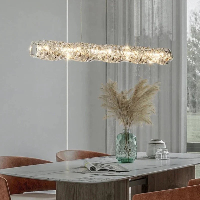 Bacci Modern Crystal Dining Room Light Fixture