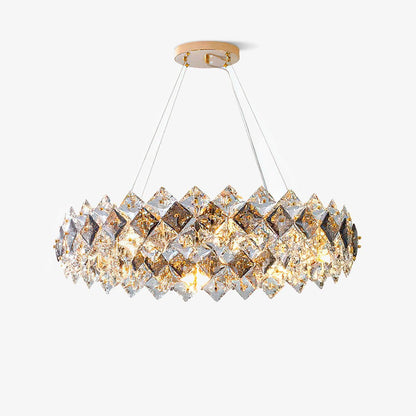 Scale Crystal Round Gasolier Chandelier