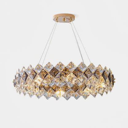 Scale Crystal Round Gasolier Chandelier