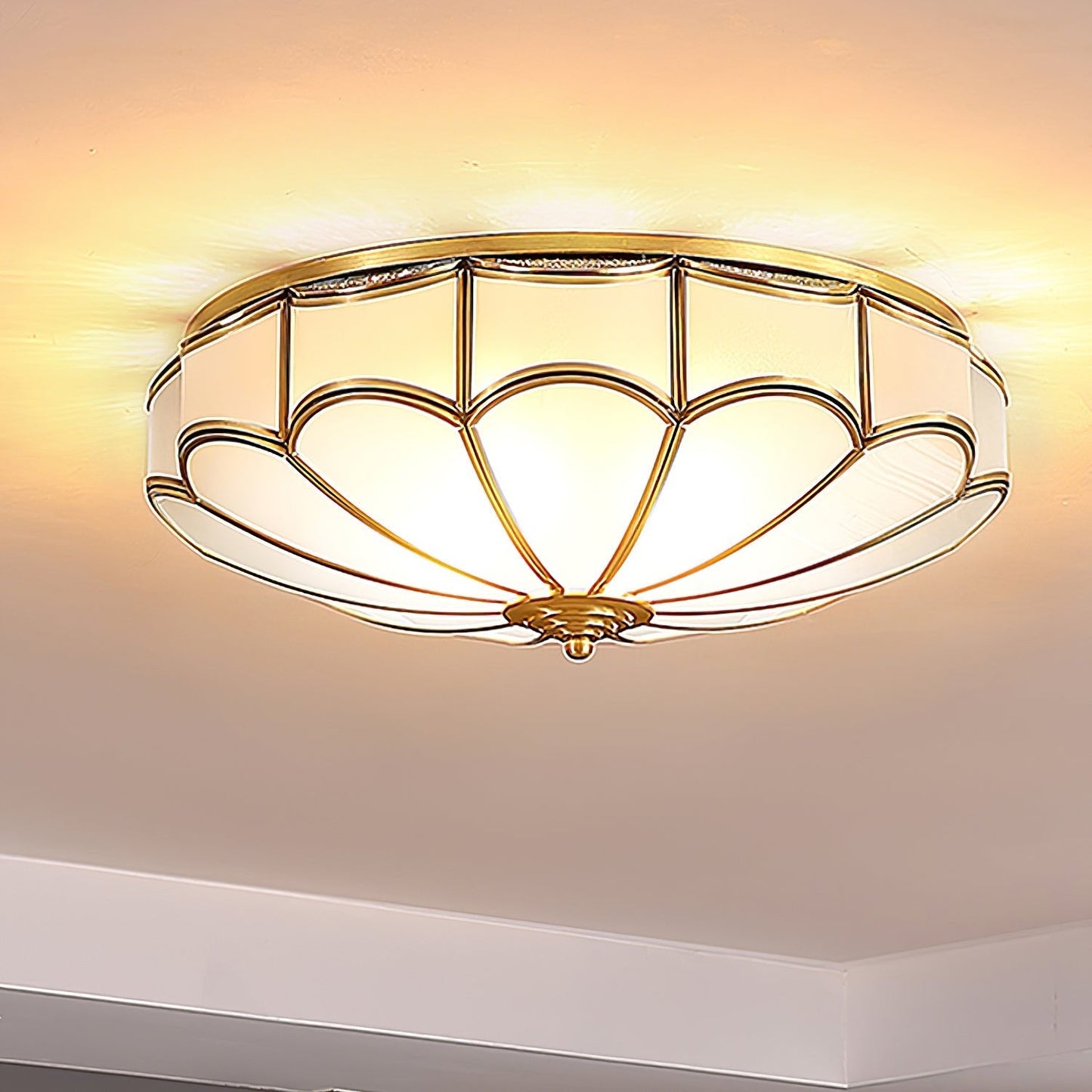 Scalloped Flush Overhead light Ceiling Light