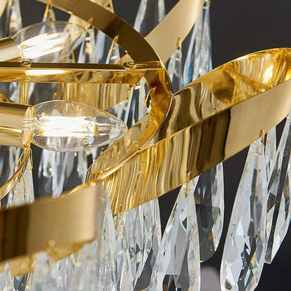 Andria Gold Plated Crystal Chandelier