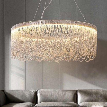 Cadena Tassel Modern Ring Chandelier