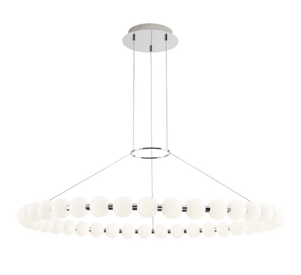 Chandelier, Integrated LED, Nickel, 42.4"W (700OBT42N-LED927 70PGALF)