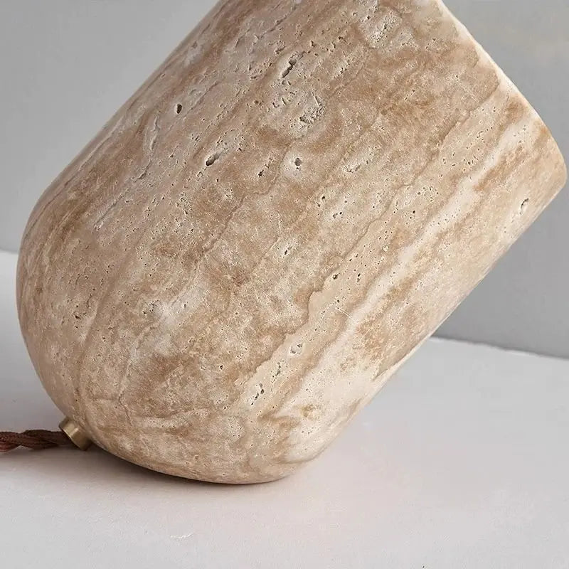 Modern Travertine Table Lamp