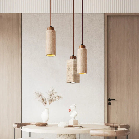 Natural Travertine Pendant Lights